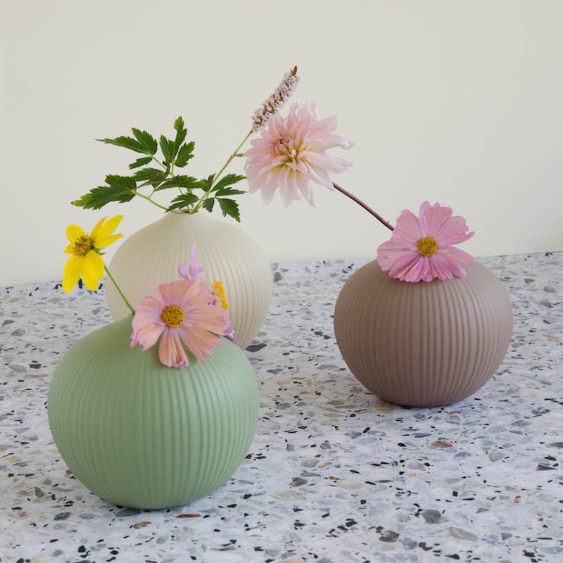 Vase Linde aus grüner Keramik