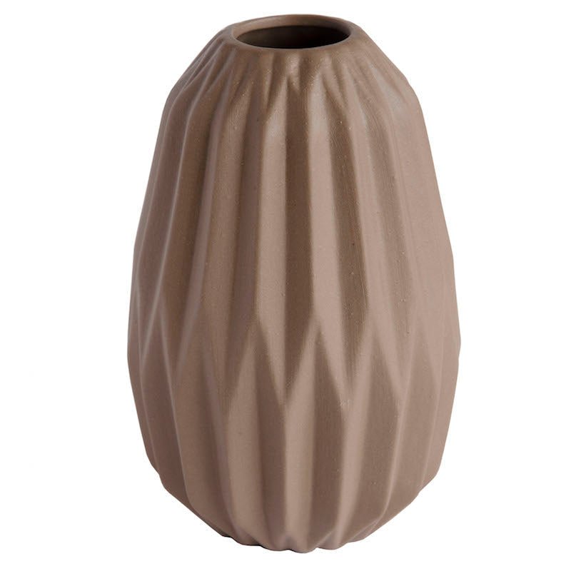 Vase Miro aus brauner Keramik