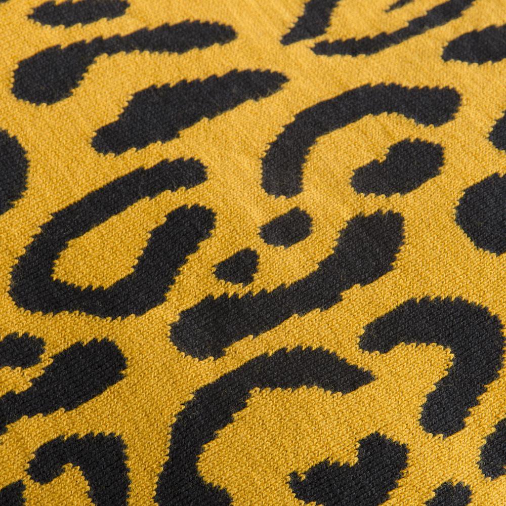 Plaid Leopard schwarz gestrickt