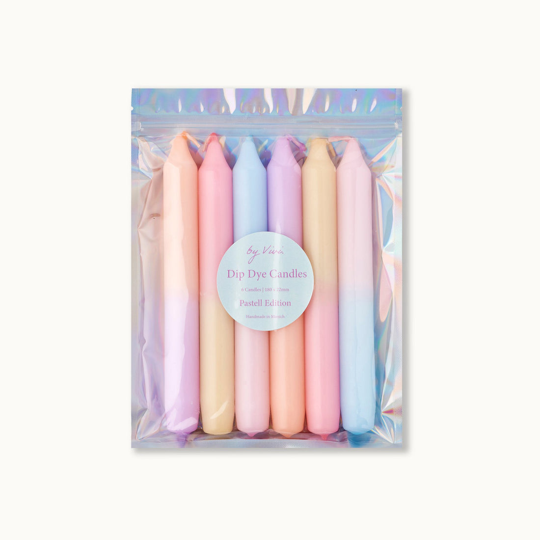 Dip-Dye-Kerzen im Set: Pastel Edition